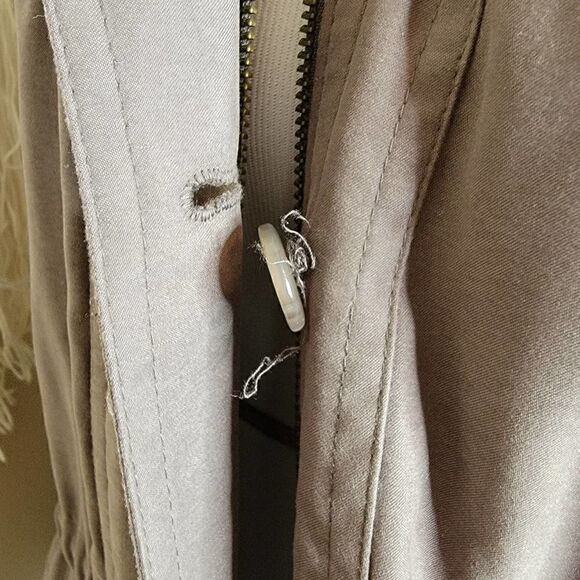 Gallery Velvet Hood Coat Gray Black Size XL - Picture 9 of 16